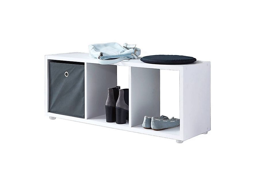 BMG Möbel Sitzbank NIZZA (Garderobenbank mit 3 Fächern), Made in Germany günstig online kaufen