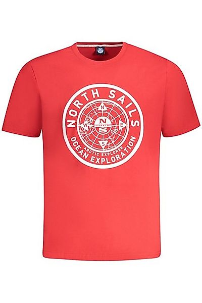 North Sails T-Shirt Herren Kurzarm-T-Shirt Rot - Rundhals mit Druck und günstig online kaufen