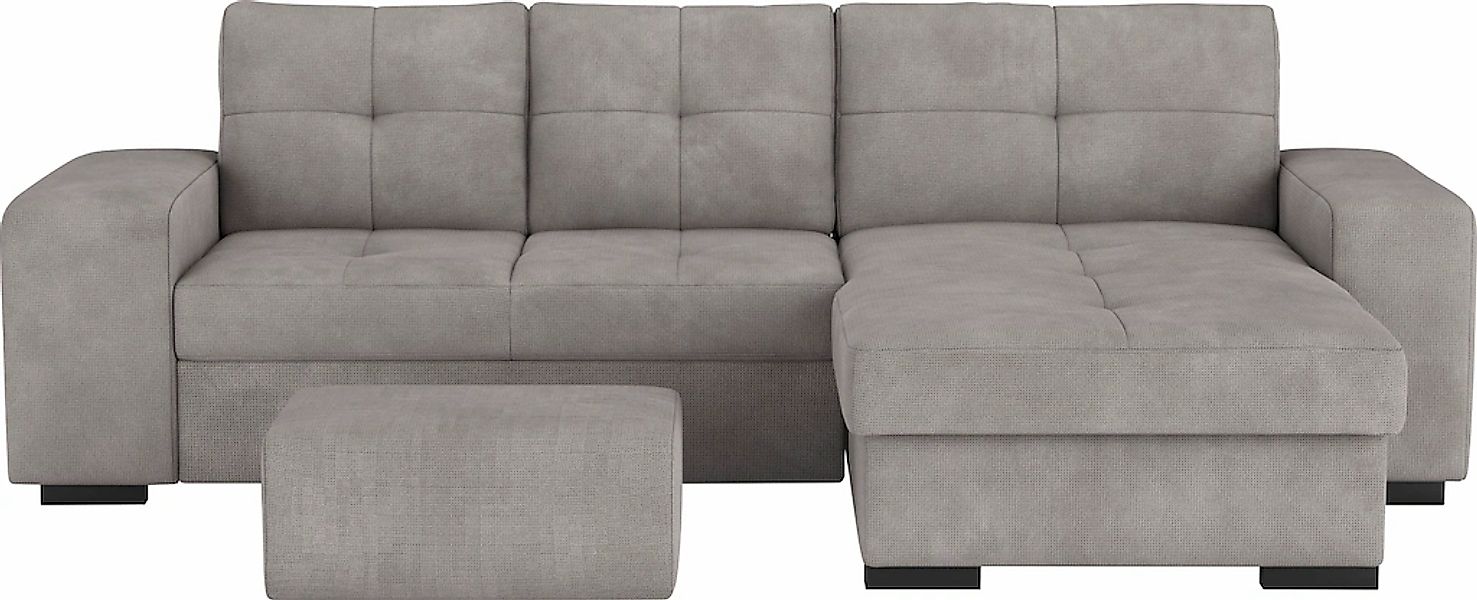 COTTA Ecksofa "Mattina L-Form", mit Hocker, wahlweise mit Bettfunktion & Be günstig online kaufen