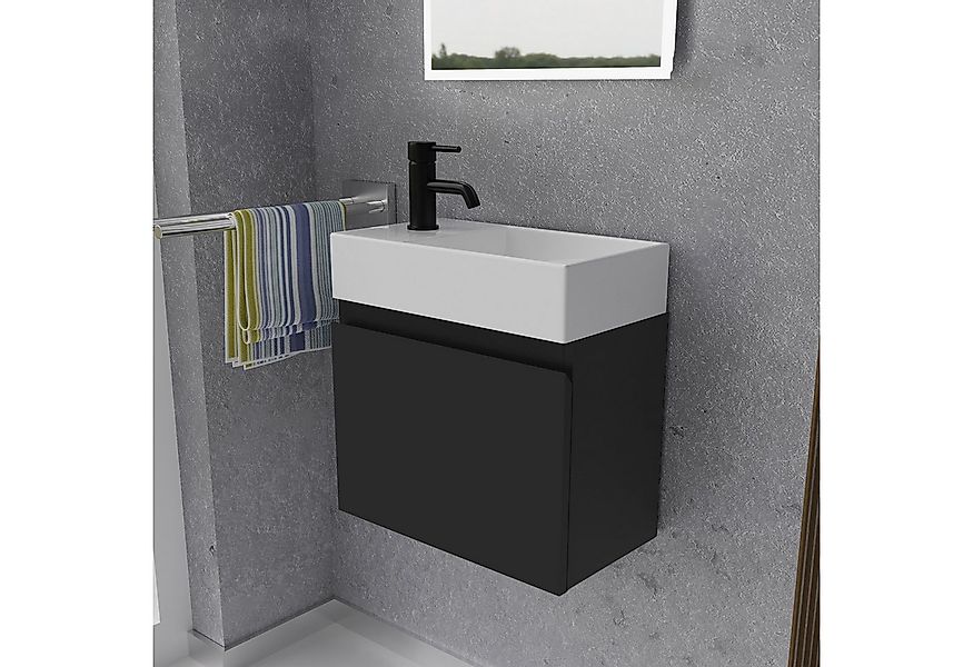 Alpenberger Badmöbel-Set - Waschbecken mit Unterschrank - Badschrank Komple günstig online kaufen