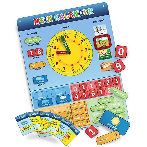 Likarto Lernspielzeug Lernuhr Kinder - Kalender günstig online kaufen