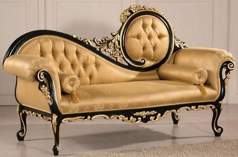 Casa Padrino Sofa Luxus Barock Wohnzimmer Sofa Gold / Schwarz 170 x 70 x H. günstig online kaufen