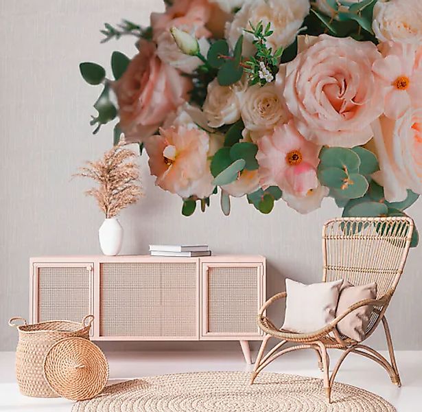 A.S. Création Vliestapete »Florale Tapete Rosen & Eukalyptus Beige Grün« ma günstig online kaufen