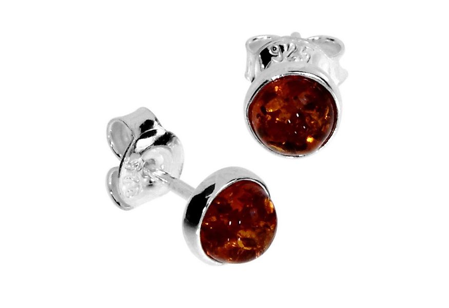 OSTSEE-SCHMUCK Paar Ohrstecker - Classic 5 mm - Silber 925/000 - Bernstein günstig online kaufen