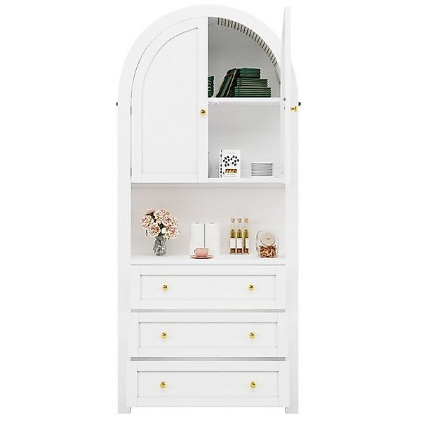 MODFU Hochschrank Hoher Bogen-Aufbewahrungsschrank (70 x 35 x 180 cm (L x B günstig online kaufen