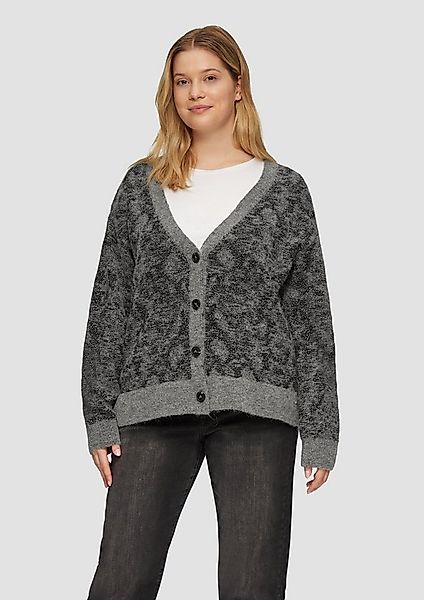 s.Oliver Cardigan Strickjacke Gemusterter Cardigan mit Glitzergarn günstig online kaufen