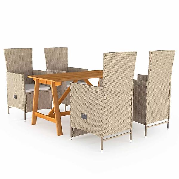 5-tlg. Garten-essgruppe Beige günstig online kaufen