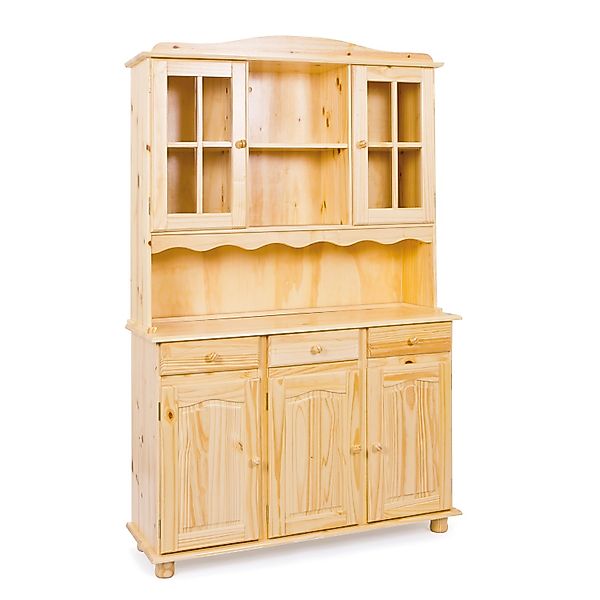 ebuy24 Toswa Vitrinenschrank 3 Türen 2 Glastüren 3 Schubladen 2 Offene Fäch günstig online kaufen