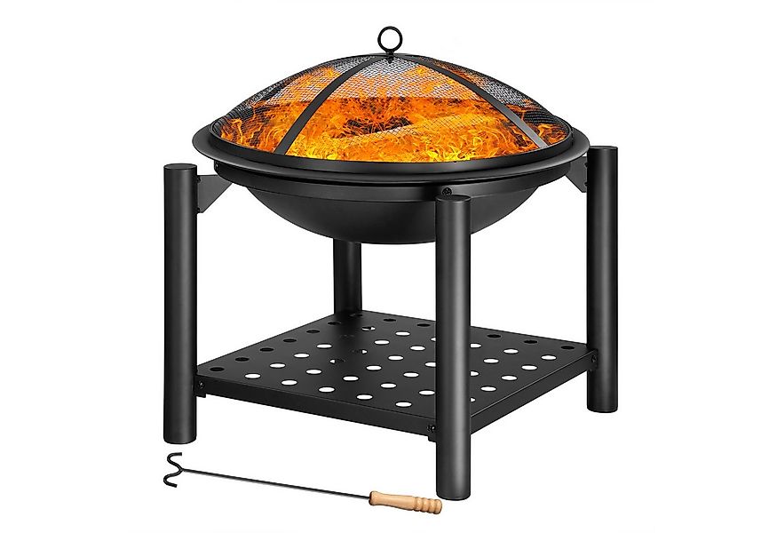 Gardebruk Feuerschale, Feuerkorb Garten mit Funkenschutz Schürhaken Ø55cm R günstig online kaufen