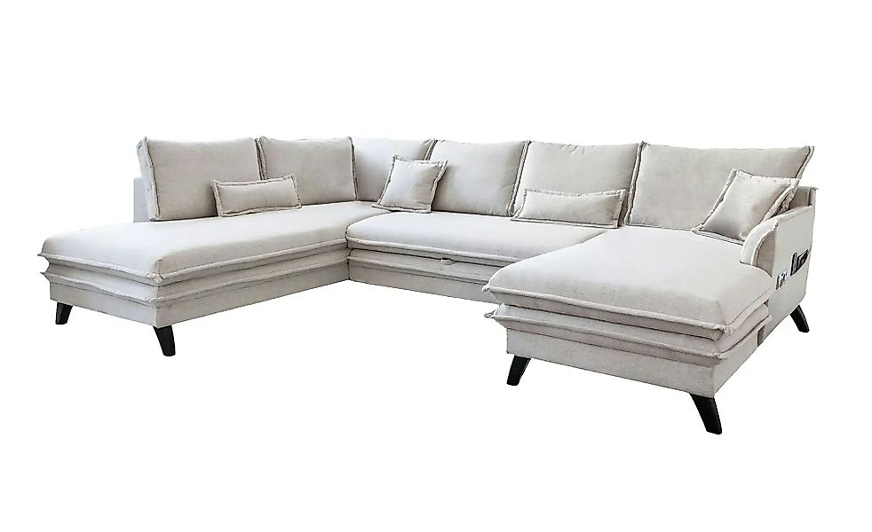 Miuform Wohnlandschaft mit Schlaffunktion Charming Charlie ¦ beige ¦ Maße ( günstig online kaufen