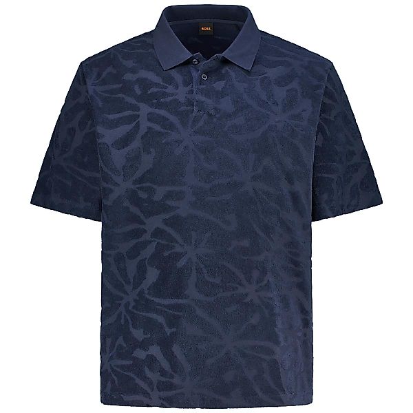 BOSS Poloshirt aus Frottee Farbe dunkelblau Größe: 5XL günstig online kaufen