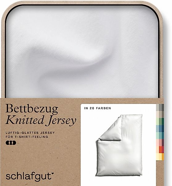 Schlafgut Bettbezug "Premium Bettbezug Knitted Jersey (1 St)" Ton-in-Ton Re günstig online kaufen