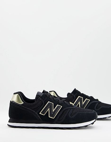 New Balance – 373 – Sneaker in Schwarz und Gold günstig online kaufen