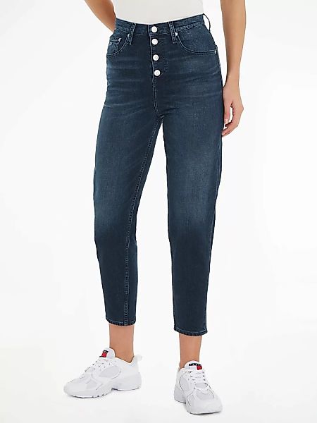Tommy Jeans Mom-Jeans "MOM JEAN UHR TPR CG5136", mit Logobadge und Labelfla günstig online kaufen