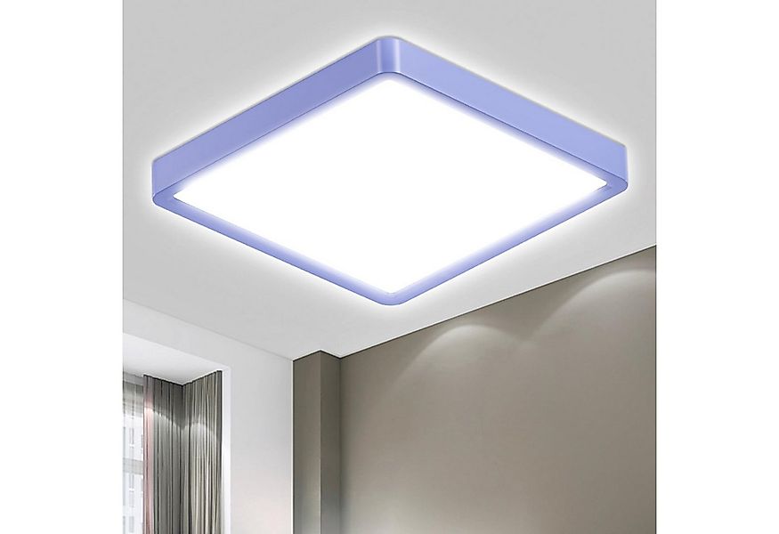 LQWELL LED Deckenleuchte Quadrat Flach LED Deckenlampe, 18W,1600LM, LED fes günstig online kaufen