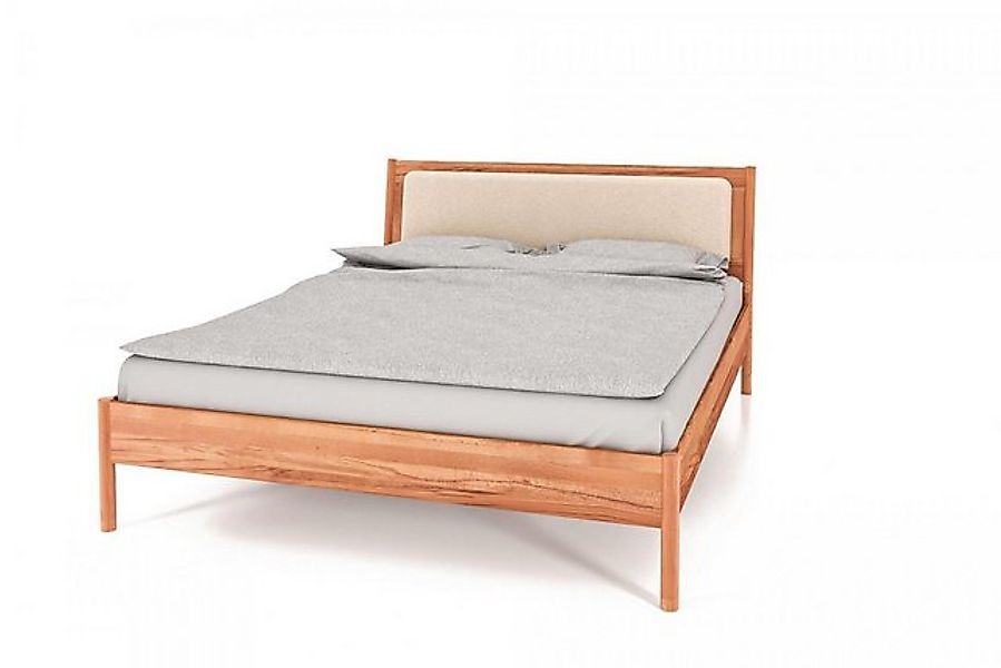 Natur24 Einzelbett Bett Zola 3 Kernbuche Sonderlänge 140x190 Polsterkopftei günstig online kaufen