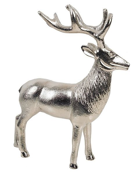 ARTRA Dekoobjekt Deko Hirsch Tischfigur "Rudolph" Rentier Geschenk silber M günstig online kaufen