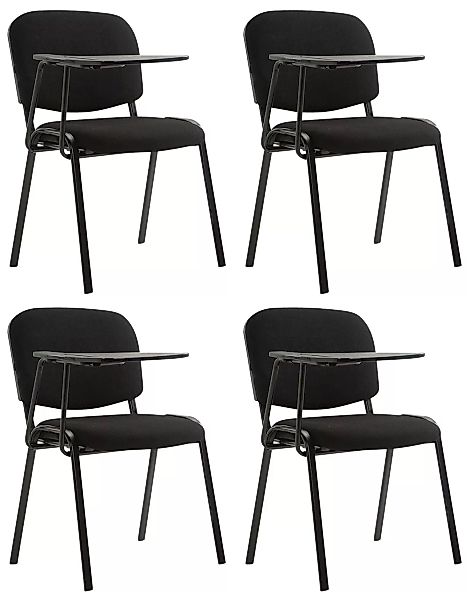 4er Set Stühle Ken mit Klapptisch Stoff-schwarz günstig online kaufen