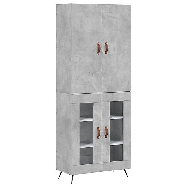 vidaXL Highboard Betongrau 69,5x34x180 cm Holzwerkstoff 3195711 günstig online kaufen