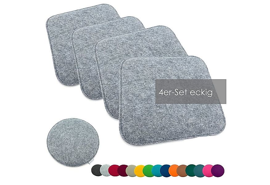 heimtexland Sitzkissen Filz Sitzauflage Stuhlkissen Bankkissen abwaschbar, günstig online kaufen