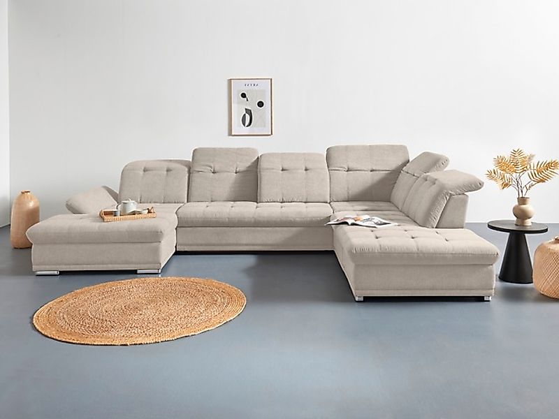 COTTA Wohnlandschaft »Holiday U-Form mit Sitztiefen-, Armteil- und Kopfteil günstig online kaufen