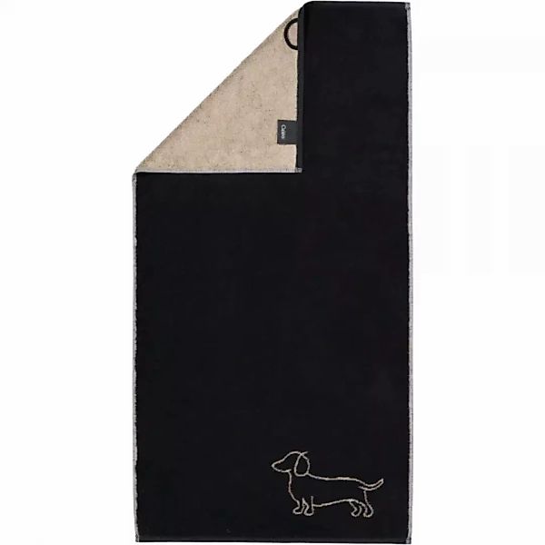 Cawö Handtücher We love Dogs Companion 6248 - Farbe: Schwarz-Beige - 93 - H günstig online kaufen