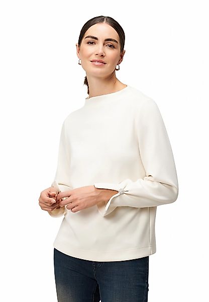 Zero Sweatshirt "Damen mit Glitzerknopf", Ziersteine günstig online kaufen