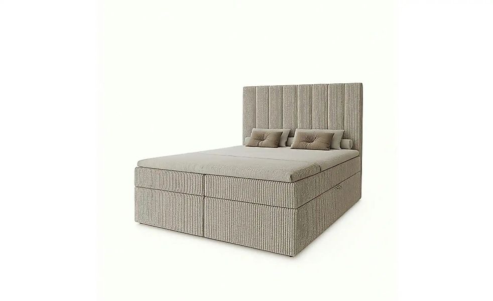 Boxbett mit Stauraum  Cord Nero Box ¦ beige ¦ Maße (cm): B: 122 H: 124 Bett günstig online kaufen