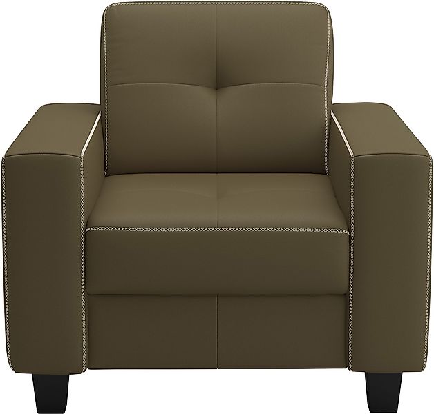 PLACES OF STYLE Sessel "Varese" Kreuznaht in beige günstig online kaufen