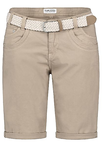SUBLEVEL Bermudas Bermuda Hose gekrempelt, geflochtener günstig online kaufen