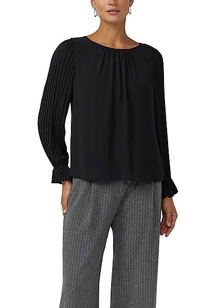 s.Oliver BLACK LABEL Langarmbluse mit gerafften Armen günstig online kaufen