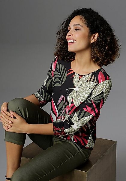 Aniston SELECTED Schlupfbluse mit Smok-Abschlüssen günstig online kaufen