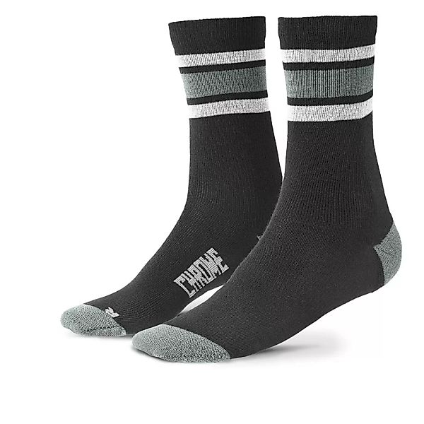 Chrome Merino Stripe Crew Socken EU 38-42 Black / Castle Rock günstig online kaufen