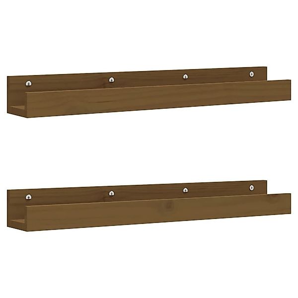 vidaXL Regal Wandregale 2 Stk. Honigbraun günstig online kaufen