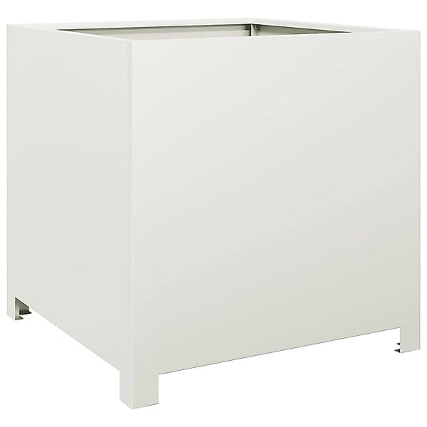 vidaXL Pflanzkübel Weiß 50x50x50 cm Stahl 851214 günstig online kaufen