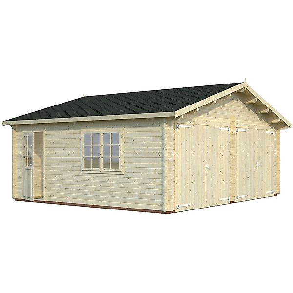 Palmako Holzgarage Roger mit Holztor Natur 575 cm x 510 cm günstig online kaufen