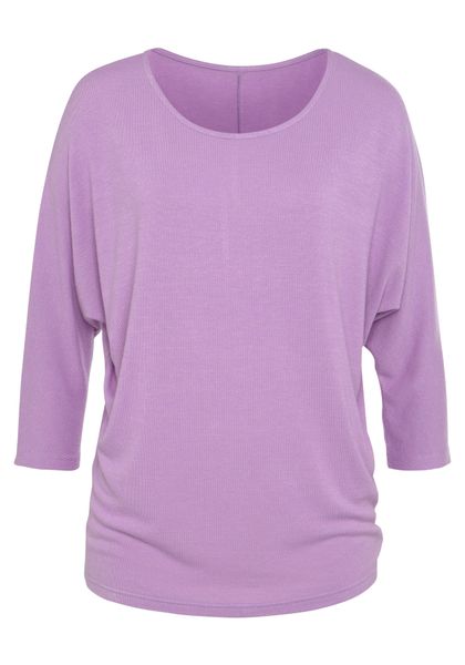 LASCANA 3/4-Arm-Shirt "aus leichter Feinstrickqualität" mit Fledermausärmel günstig online kaufen