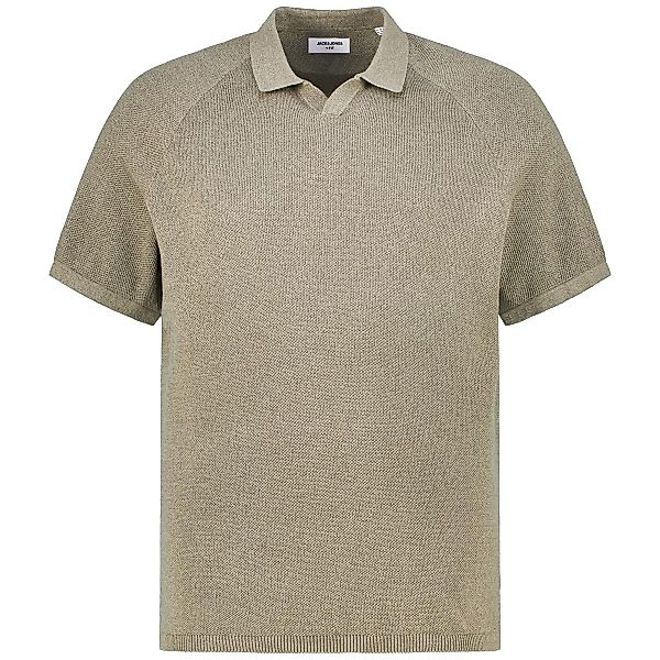 Jack&Jones Strick-Poloshirt Farbe oliv Größe: 8XL günstig online kaufen