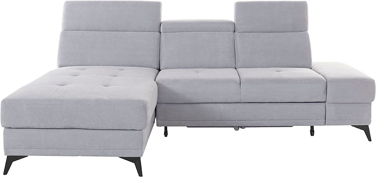 Home affaire Ecksofa "Cardiz L-Form" inkl.Kopfteilverstellung und Federkern günstig online kaufen