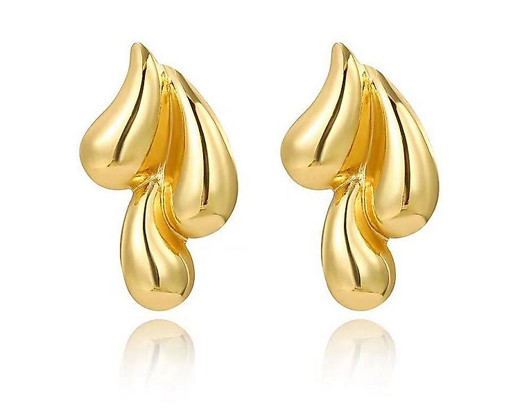 KARMA Paar Ohrstecker Damenohrringe Ohrstecker Tropfenform Gold Silber Ohrr günstig online kaufen