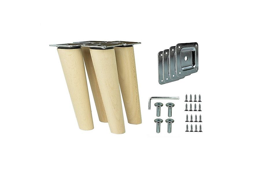 Prima-Online Möbelfuß Holzfüße gerade oder schräg Buche Schrank Beine Kegel günstig online kaufen