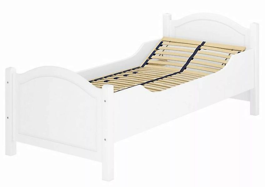 Erst-Holz® Holzbett hoch Massivholz weiß 90x200 mit Federholzrahmen Gr. 90 günstig online kaufen