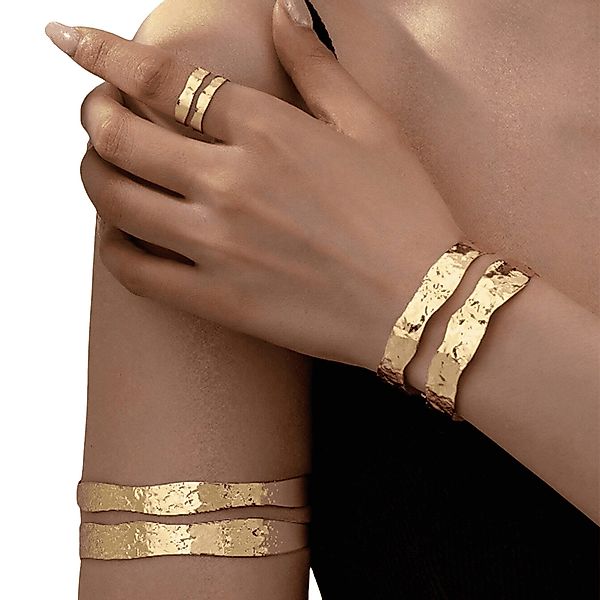 YRIIOMO Armband Unregelmäßiges Set mit doppellagiger günstig online kaufen