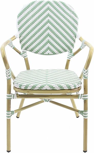 Essentials Bistrostuhl "Tango" () 1 Stk.Rattan – Bambus, weiß/pastellgrün günstig online kaufen