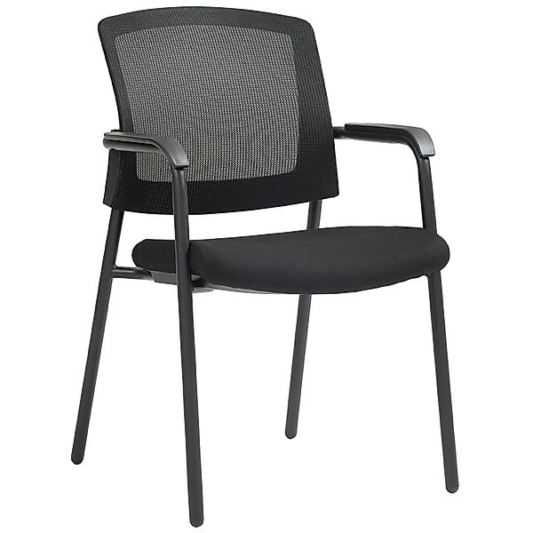 DELUKE Besucherstuhl DARWIN Metall Schwarz 58x60x86cm Konferenzstuhl Wartez günstig online kaufen