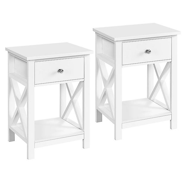 Yaheetech Nachtkonsole, 2 Stück Nachttisch mit 1 Schublade und Ablagefach günstig online kaufen