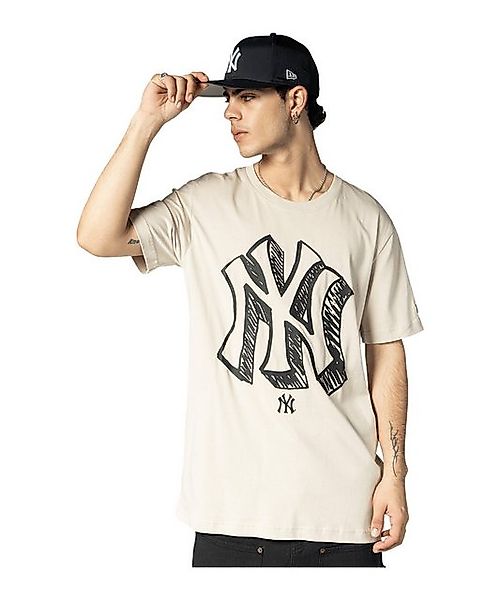 New Era T-Shirt New Era New York Yankees T-Shirt Beige Baumwolle günstig online kaufen