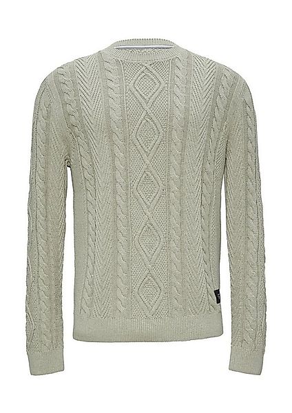 s.Oliver Rundhalspullover (1-tlg) langarm, Rundhals-Ausschnitt, Zopfmuster günstig online kaufen