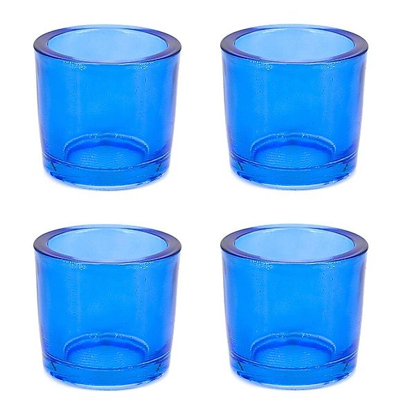Creativery Teelichthalter, Teelichthalter Glas 6,5x6cm blau günstig online kaufen