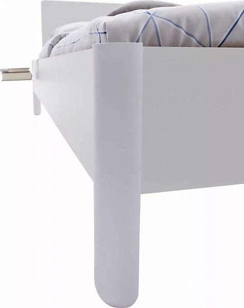 NAIT Doppelbett farbig lackiert Brillantgelb 180 x 210cm Ohne Kopfteil günstig online kaufen